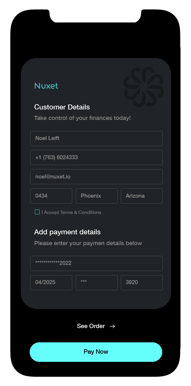 Nuxet Payments Dashboard