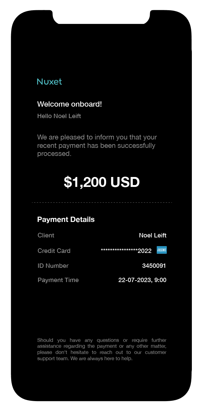 Nuxet Form Payment Data