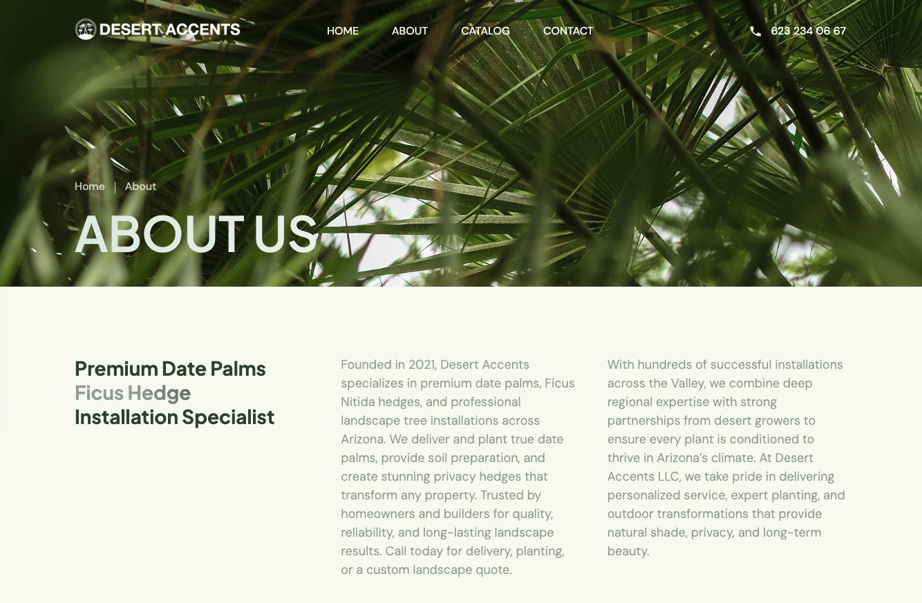 Desert Accents sitio web